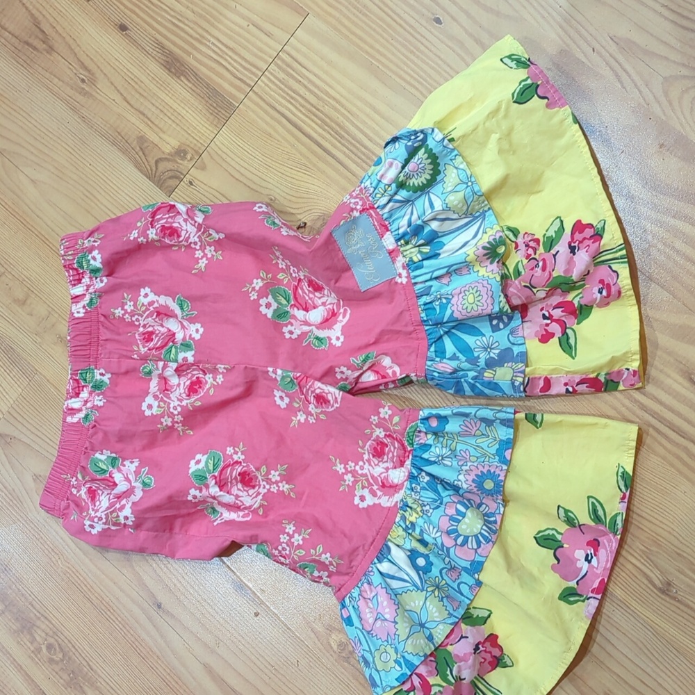 Eleanor Rose Ruffle floral Pants size 5/6